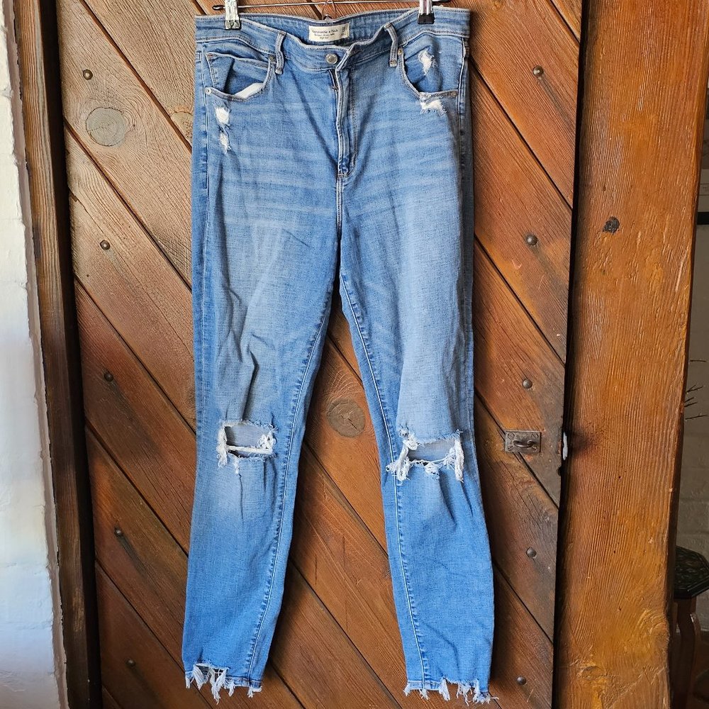 Abercrombie super skinny ankle high rise 12L